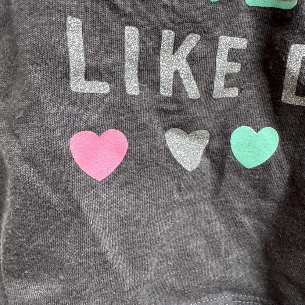 The Children's Place 3T Gray and Pink Mommy & Daddy Short Sleeve Tee Shirt